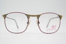 Vintage Glasses Nouvelle Ligne ART DECO 3 Red Brass Oval Glasses Frame