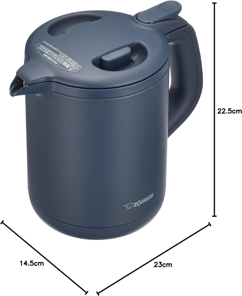 Hervidor eléctrico Zojirushi ‎CK-AJ08-AD 0,8 L azul marino AC100V nuevo envío gratuito Foto 2 de 3