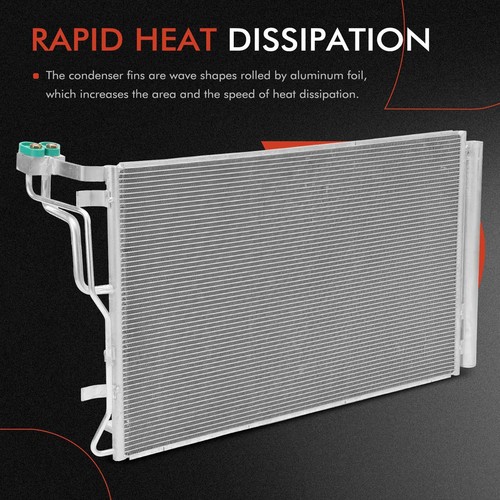 A/C Condenser with Receiver Drier & Bracket for Hyundai Kona 2018-2021 L4 2.0L - Picture 6 of 12