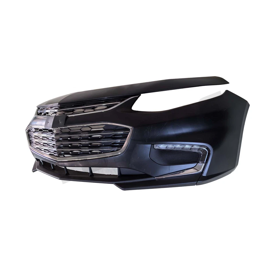 Complete Front Bumper Cover Grille W/ Fog Light Trim For 2016-2018 Chevy Malibu Foto 3 de 4