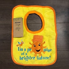 Norwex Toddler Bib and Cloth in Yellow with Orange Sun and Cloth 19.7" x 18.1"