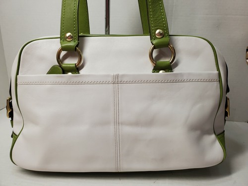 Coach Ltd Ed Ellie Parchment Green Leather Bleecker Tote Satchel Handbag - Picture 3 of 12