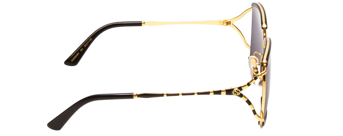 Gucci GG0593SK 001 59mm Oversized Square Sunglasses in Black/Gold