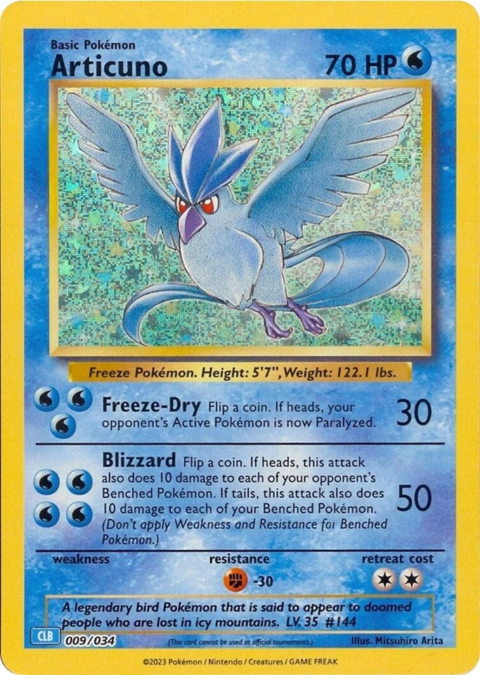 Articuno 009/034 Trading Card Game Classic