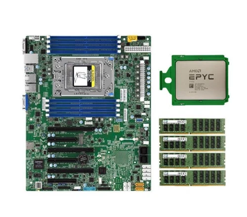 Supermicro H11SSL-i mainboard AMD EPYC 7402 24C/48T 2.3 GHz 3200mhz DDR4 128G