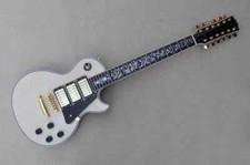 Factory Natural Wood Color 12 Strings Electric Guitar,Mahogany Body and Neck
