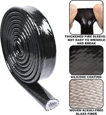 58 I.d Heat Hose Fiberglass Wrap Shield Fire Sleeve For Hose Line Wiring 5ft 58 I.d Heat Hose Fiberglass Wrap Shield Fire Sleeve For Hose Line Wiring 5ft