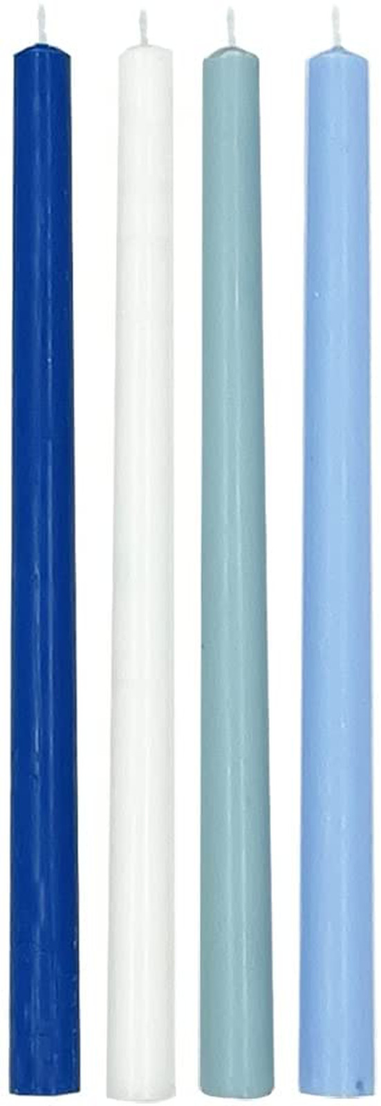 Deluxe Tapered Hanukkah Menorah Candles for All 8 Nights of Chanukah Pastel B...