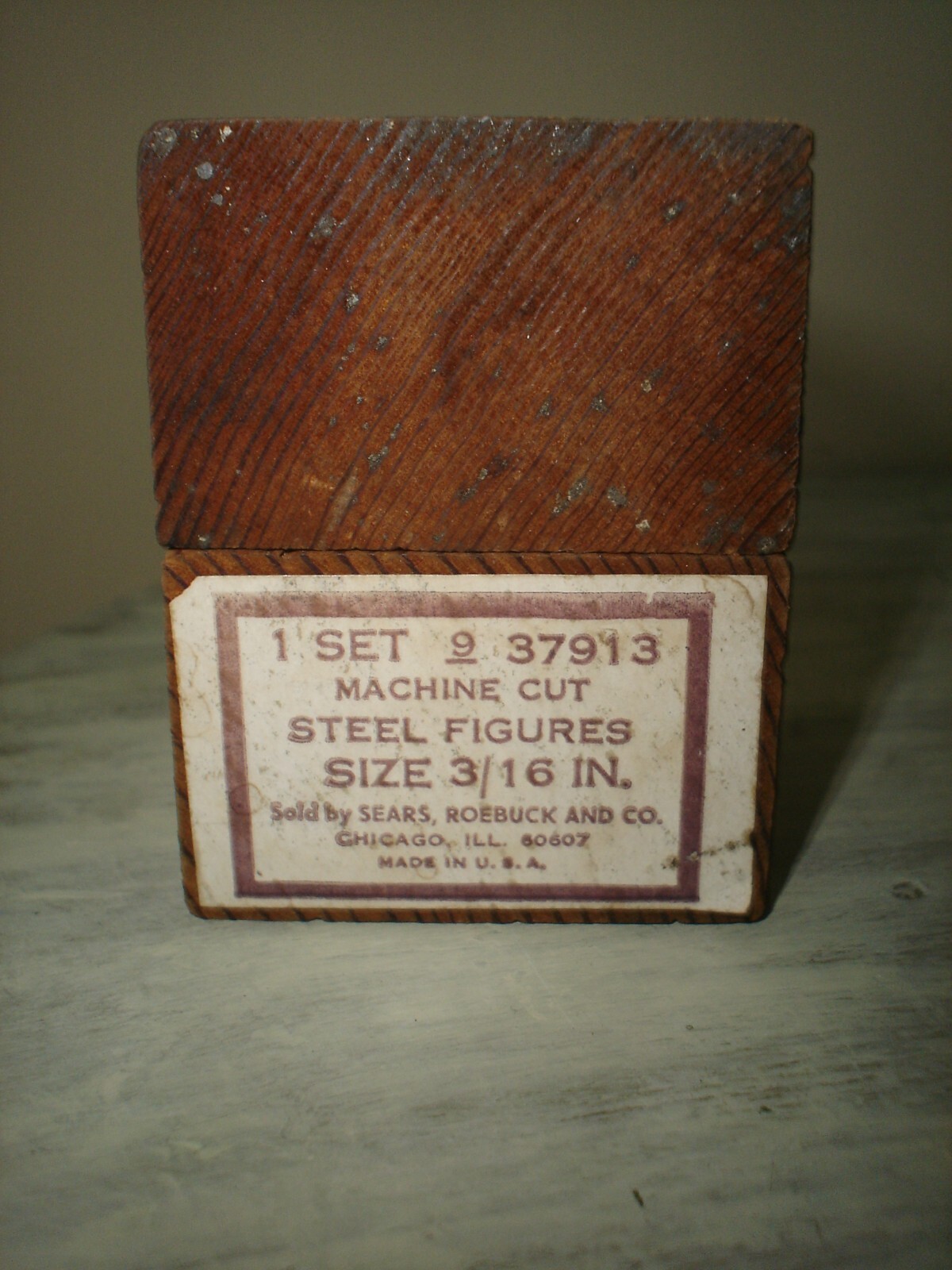 Vintage Sears Roebuck Steel Figures 3/16" Number Punch Set No. 37913