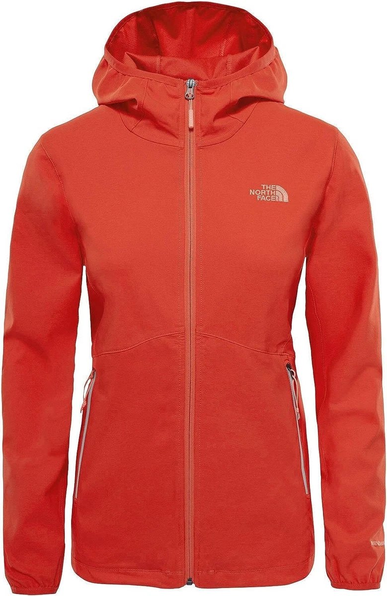 The North Face Womens Nimble Hoodie Softshell Jacket- Fire Brick Red, Small  | eBay