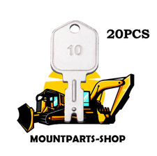 20PCS 166 Forklift Key Hyster Heavy Equipment Keys For Clark Yale Komatsu Crown