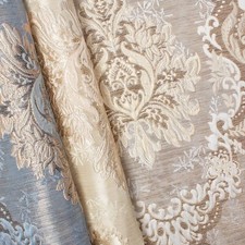 Grand Extra Wide Metallic Damask Heavyweight Upholstery Decor 110" Fabric