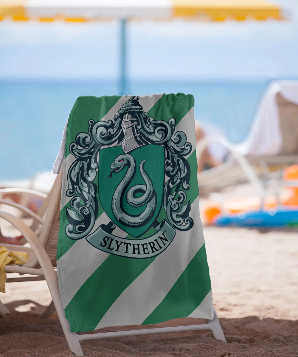 Harry Potter Slytherin Crest Officially Licensed Beach Towel, 30"x60"