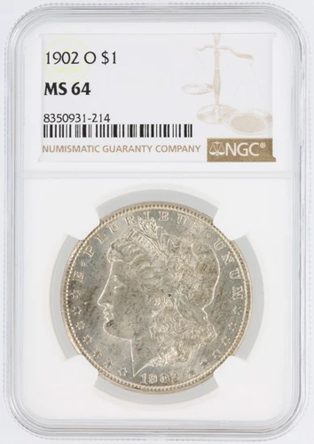 1902-O Morgan Silver Dollar NGC MS64 S$1 New Orleans Minted No Reserve