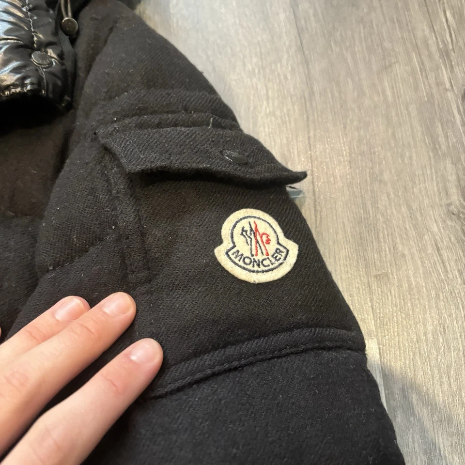 Size 0 (XS) - Moncler Badly Canvas Down Jacket Black Woman’s - Image 3 of 4