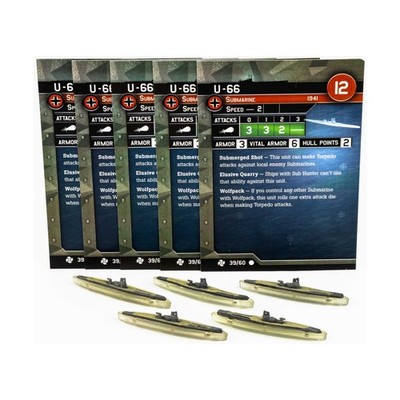 WotC Axis & Allies Task Force U-66 (C) x5 NM