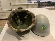 M1 Helmet Chocolate Chip helmet  DBDU Desert Storm Camouflage Pattern