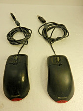2X   Microsoft Wheel Mouse Optical USB X802382 1.1A Black Tested Free Shipping