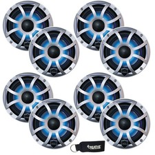 Wet Sounds REVO 6-XSS Silver Open XS Grille 6.5 Inch Marine LED Speakers