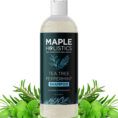Rosemary Tea Tree Mint Shampoo - Clarifying Shampoo for Build Up and Flakes with