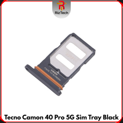 Für Tecno Camon 40 Pro 5G Ersatz Sim Tray Halter Slot (schwarz) - UK Verkäufer