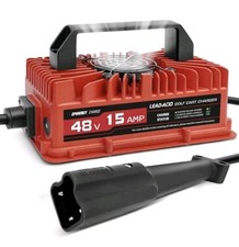 15 AMP 48 Volt Golf Cart Battery Charger for Yamaha G29 Leaf Plug 3 Pin
