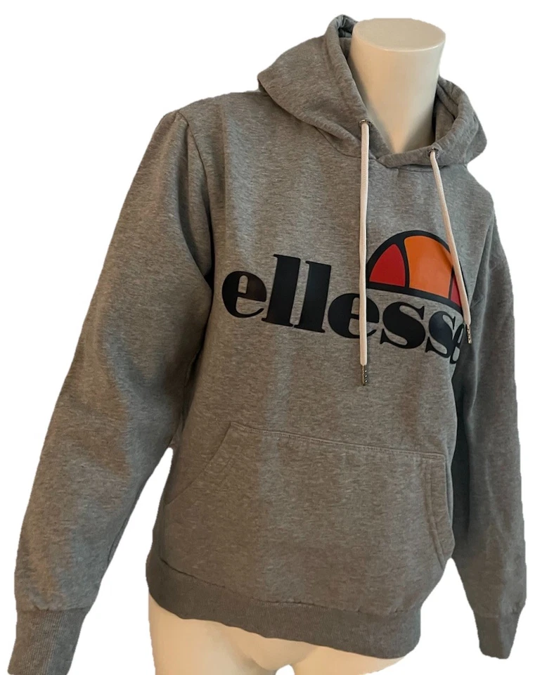 ellesse Damen Pullover Kapuzen Sweat Pulli Hoodie grau Gr M - Bild 2 von 4