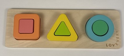 Lovevery Geo Shapes Puzzle Wooden Montessori Shape Sorter 18-24M NEW