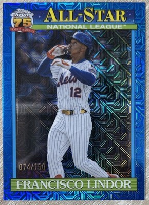 2026 Topps Series 2 Francisco Lindor Silver Pack Mojo Blue /150