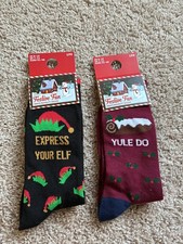 2 Pairs - Festive Fun Novelty Socks Set - Unisex - New Condition
