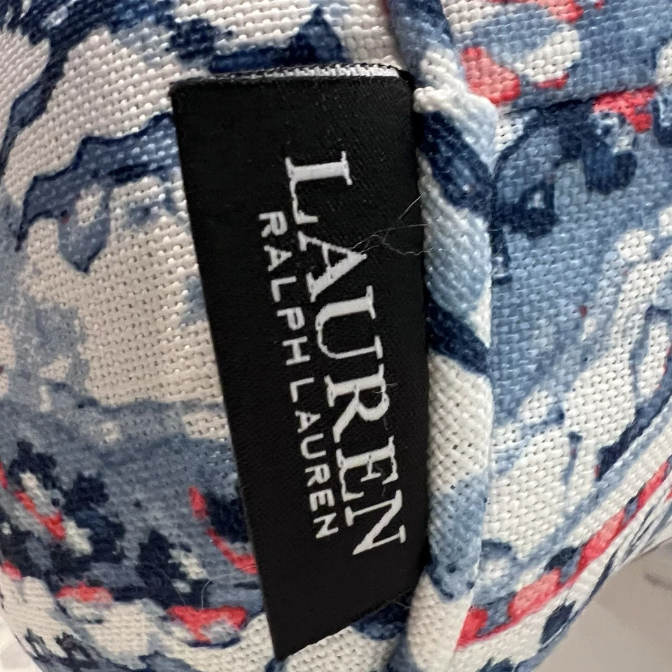 2 Almohadas Decorativas Lauren Ralph Lauren Interior Exterior Azul/Rosa 20x7 Foto 3 de 4