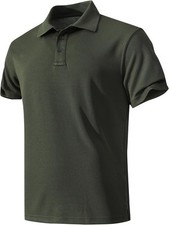 Men's Quick-Dry Active Polo Shirts Short Performance for Golf Tennis T-Shirt
