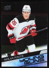 2020-21 Upper Deck Young Guns Clear Cut Nolan Foote Rookie New Jersey Devils