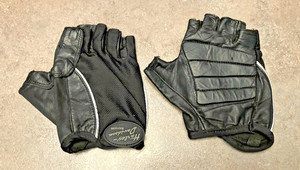 Vintage Harley Davidson Motorcycle Women's Medium Leather Fingerless Gloves