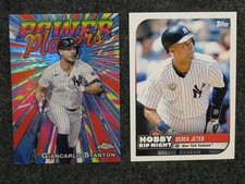 2025 Topps Chrome PP-13 Giancarlo Stanton,  2024 Topps Hobby Rip Night Jeter #26