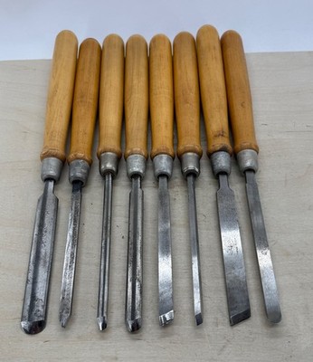 Set of 8 Greenlee Lathe Wood Turning Tools (6850)