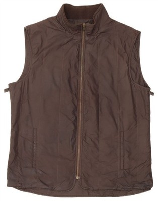 Massimo Dutti Herren gefütterte Weste UK 42 XL braun Polyester LD05