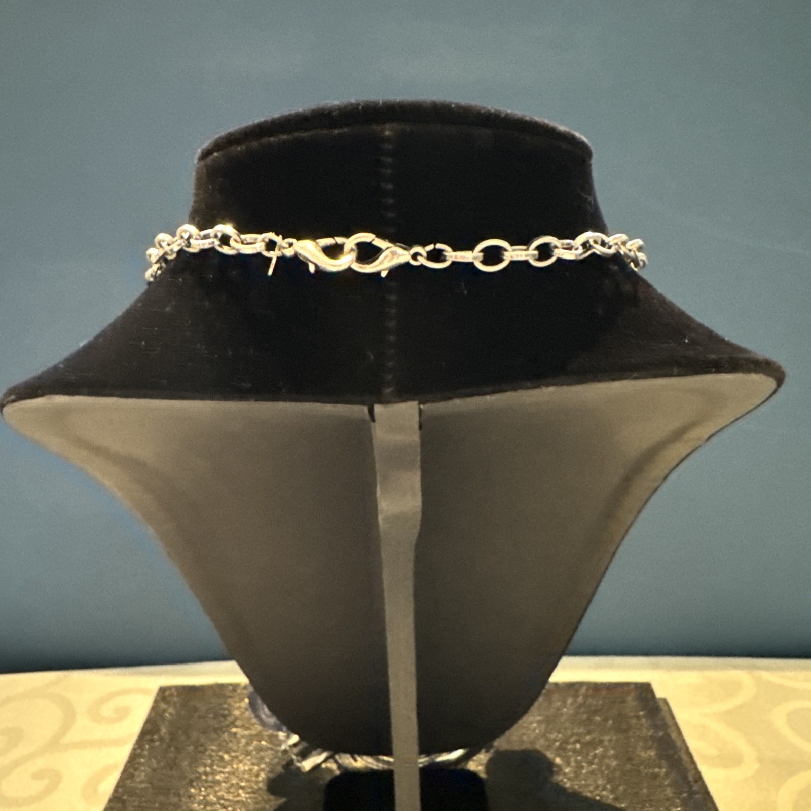 Chunky Artisan Silver Tone Statement Necklace Hea… - image 5