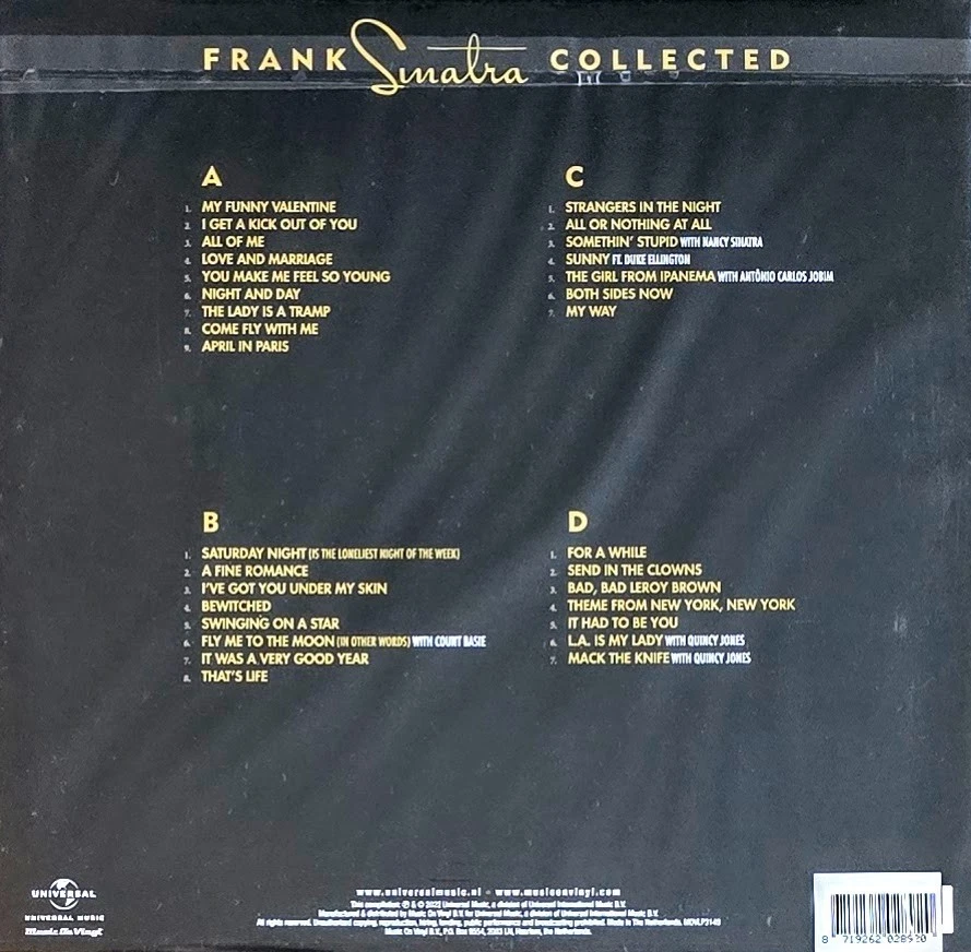 FRANK SINATRA COLLECTED - 180-GRAM BLACK VINYL 2-LP SET " NEW, SEALED " - Image 2 of 2