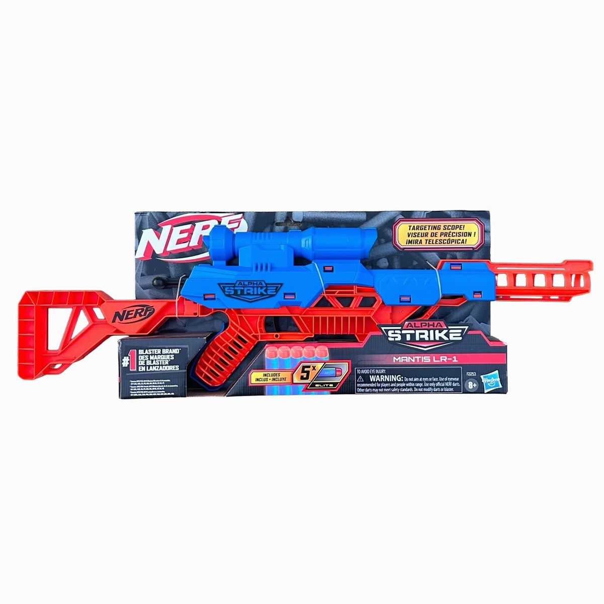 Nerf Alpha Strike Mantis LR-1 Blaster w/ Sniper Scope Includes 5