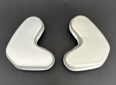 Schutt Football Helmet 7/8 Inch Jaw Pad Inter-Link Silver Base & Cover Set