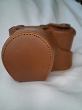 Lt Brown/Caramel/Camel Colored Leather Camera Case Compatable W Sony Cyber Shot