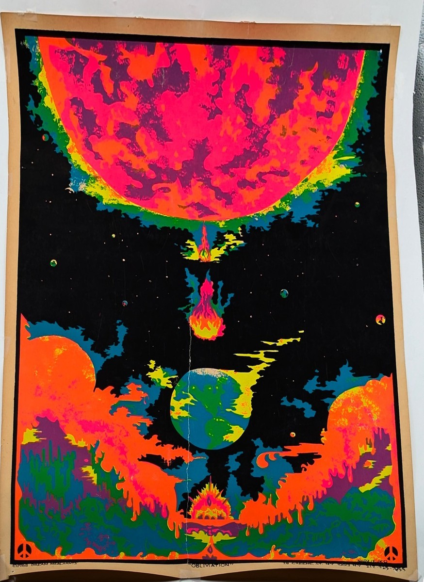 1968 Dream Merchants Blacklight Poster “Obliviation” by Nadziejko