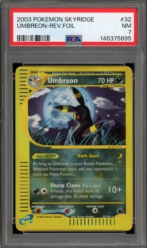Pokemon Umbreon Skyridge Reverse Holo Rare #32 PSA 7