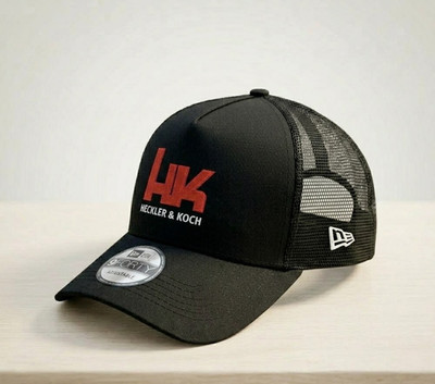 Heckler & Koch Embroidered Trucker Hat 9FORTY Style Mesh Back Cap One Size Black