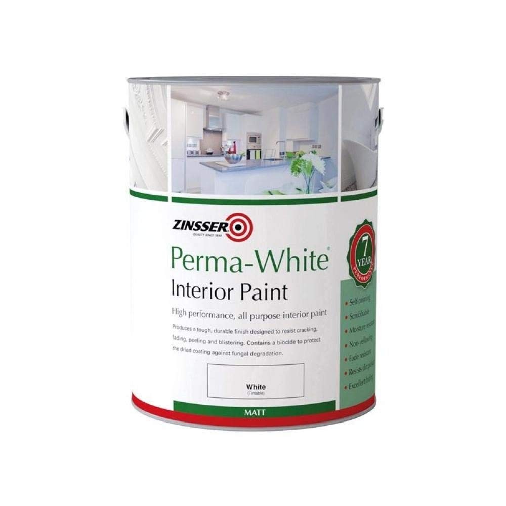 Zinsser Permawhite Matt White Interior Paint - 1L - Mould Resistant - Durable - Long Lasting - Image 12