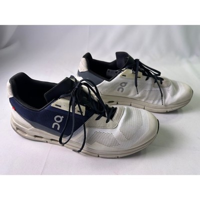 On Cloudnova Flux White Navy Running Shoes Mens Size 13 2XL Comfort Sneaker
