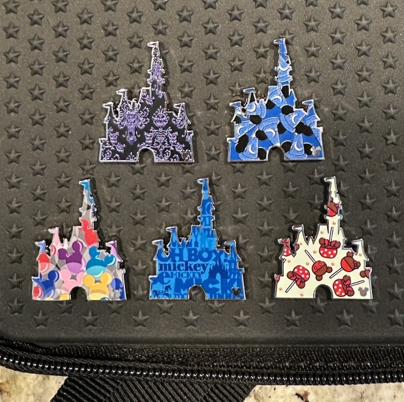 2025 Hidden Mickey Disney Pin Bundle * Balloons Castle, Haunted Mansion, Sorcere