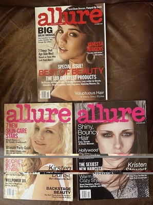 Allure Magazine Lot Of 3, October-December 2009, Vanessa Hudgens, Stewart, Dunst