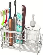 Toothbrush Holders, Bathroom Toothbrush Organizer 6 Slots Rustproof Metal